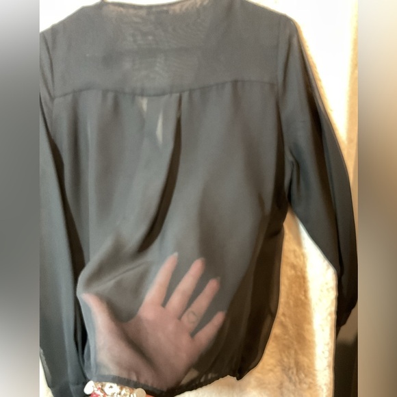 Charlotte Russe black Long sleeve blouse - Picture 5 of 5